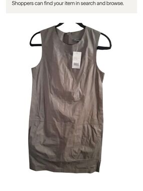 Vince Sleeveless Taupe Sheath Dress